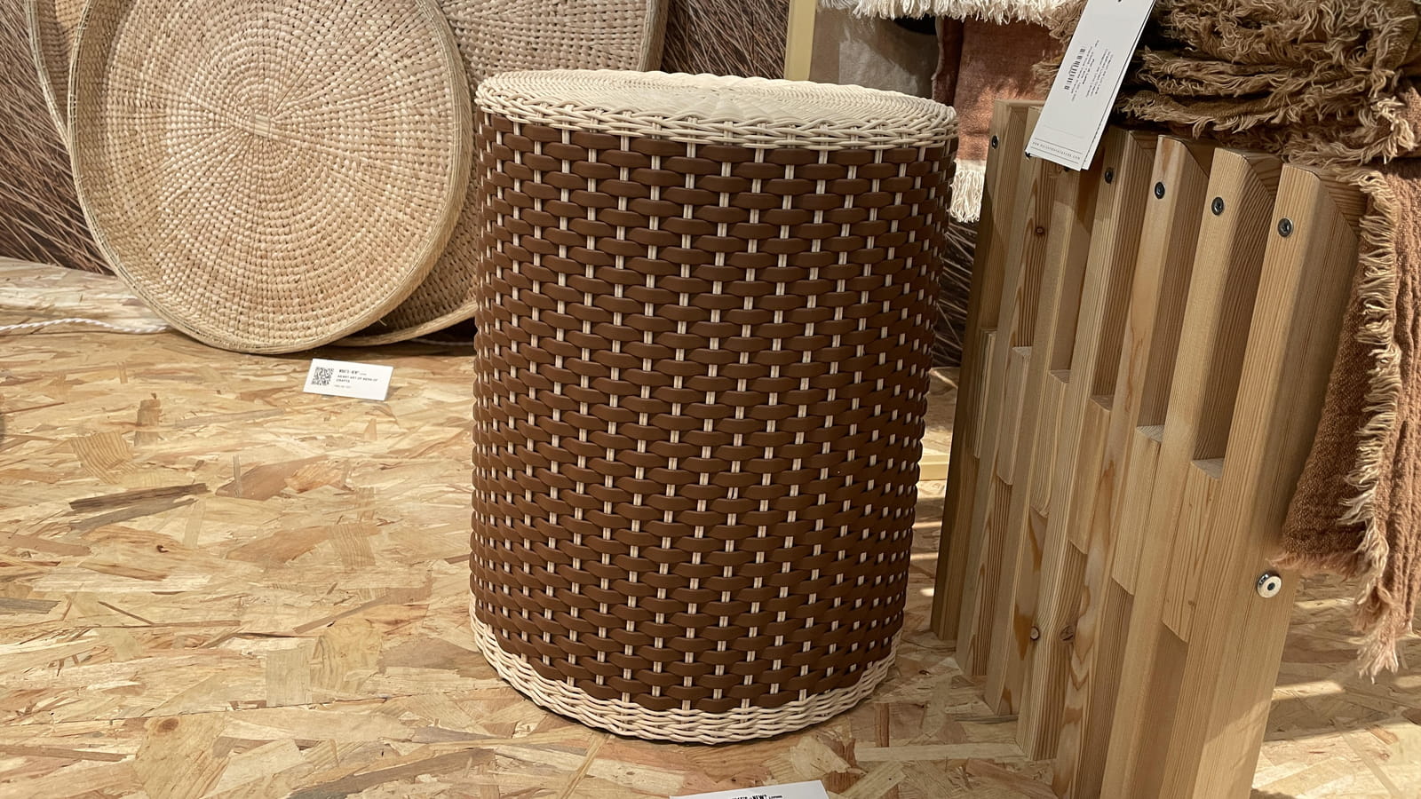 Pouf tressé