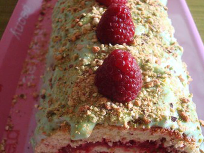 Roule Framboise Pistache