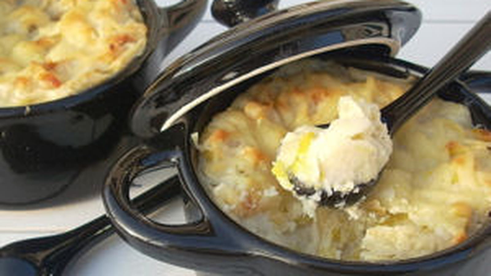 Parmentier de poireaux au fromage
