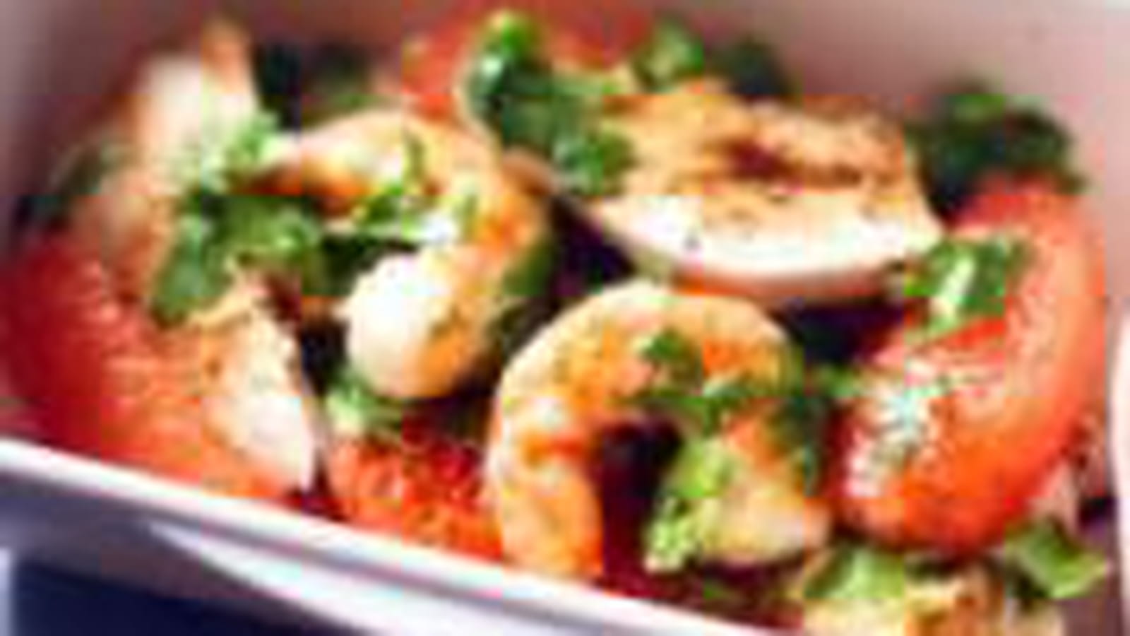 Poulet et crevettes au pamplemousse