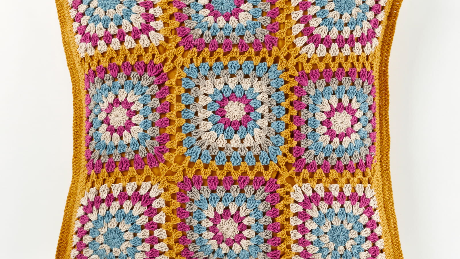 Housse de coussin en crochet 