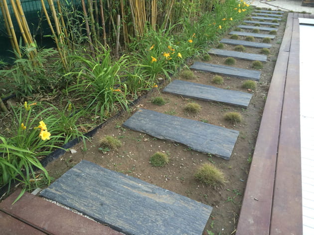 Pas japonais en ardoise