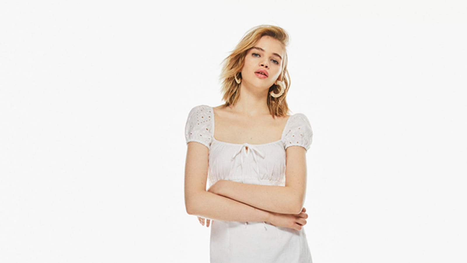 Robe blanche Bershka 