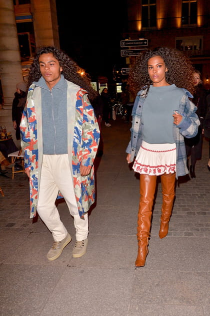 Zakary et Tina Kunakey au défilé Isabel Marant