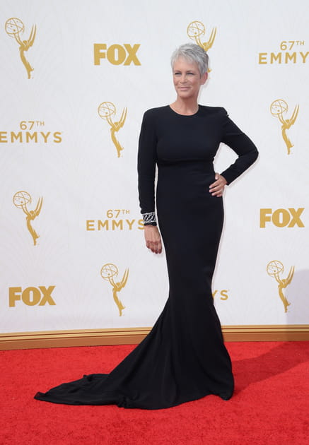 Jamie Lee Curtis en robe noire
