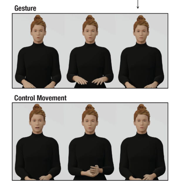 Les participants ont visionné des vidéos d'un avatar féminin posant des questions. 