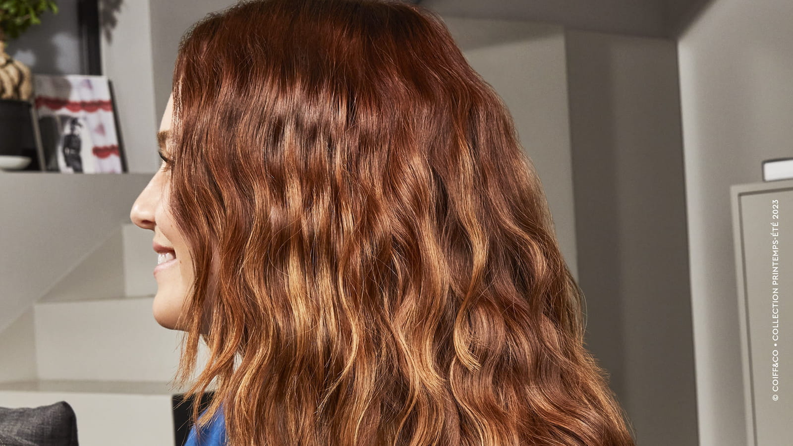 Cheveux roux et miel