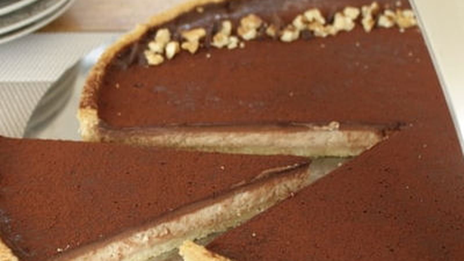 Tarte noix-chocolat au lait