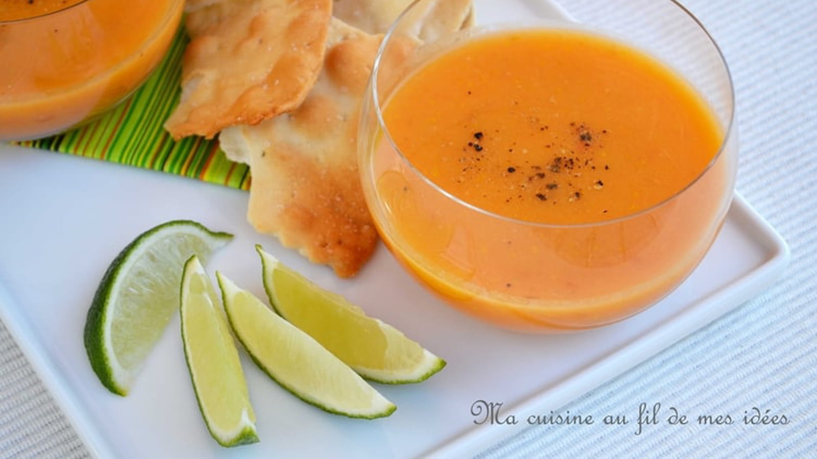 Velouté tomate et courgette