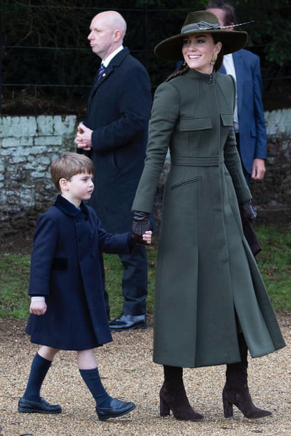 Kate Middleton en manteau kaki Alexander McQueen
