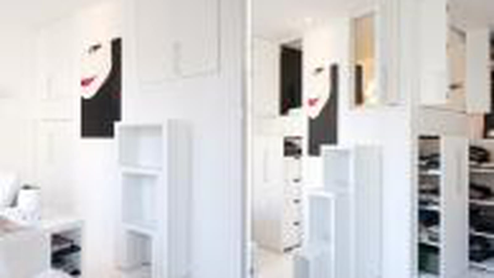 Lit et dressing caché