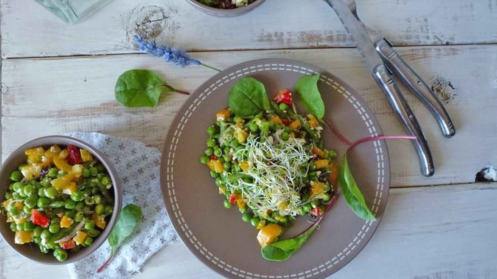 Salade petits pois et haricots verts