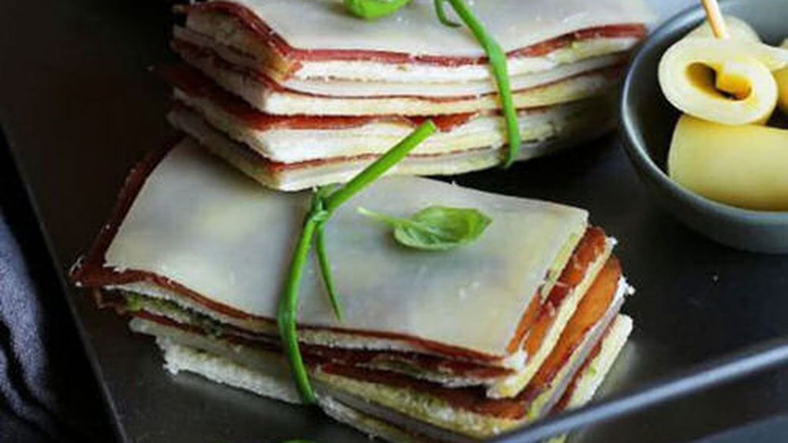 Millefeuille de viande des grisons et tranches Saint Mont des Alpes Entremont