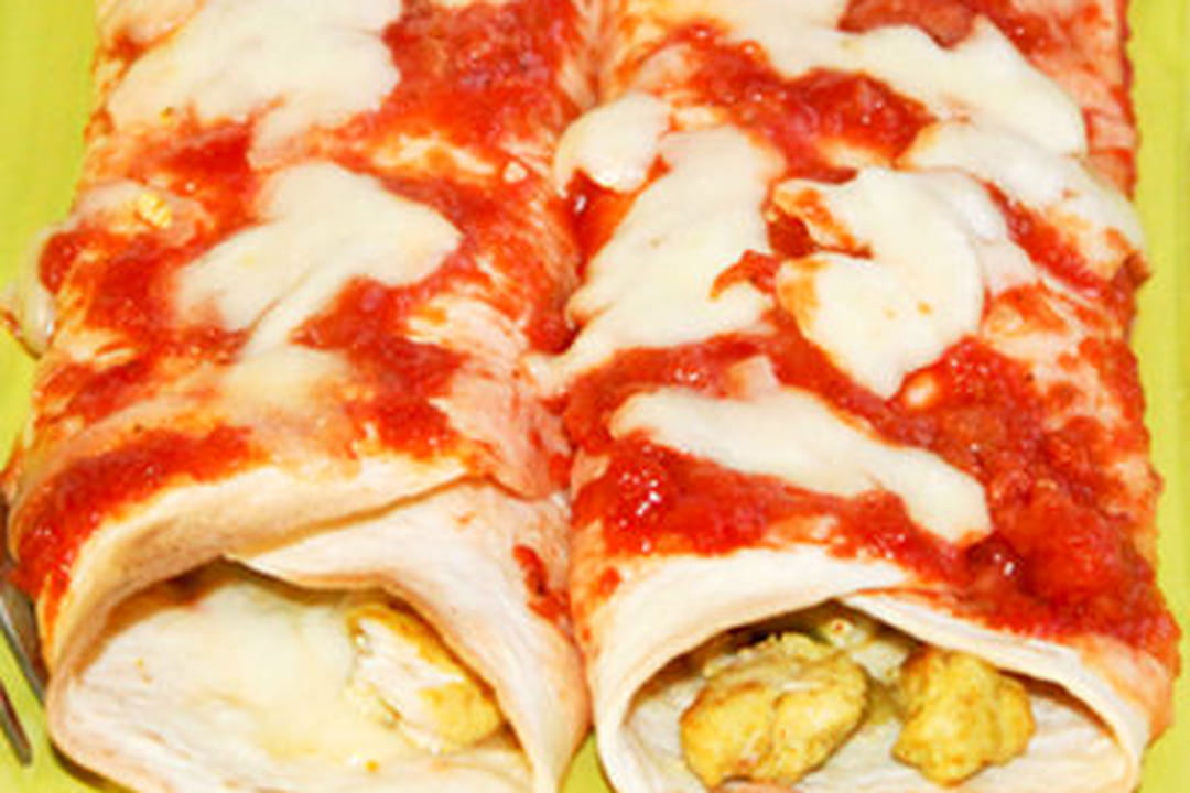 Enchiladas poulet, poivron, mozzarella