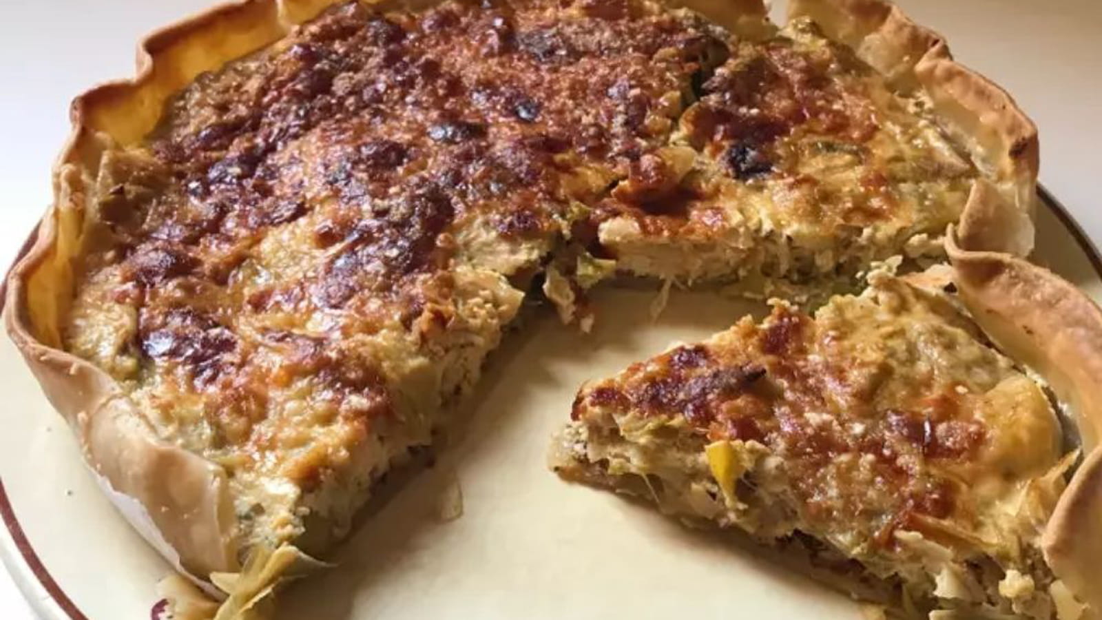 Quiche aux poireaux et tofu soyeux