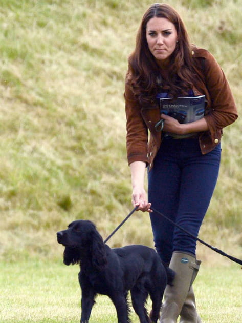 Kate Middleton au club de polo avec son chien