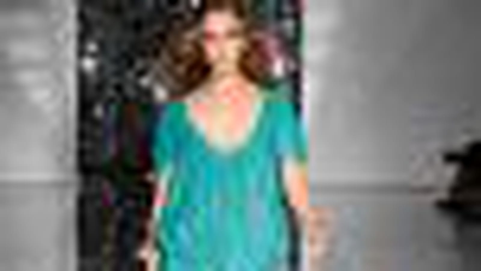 La robe turquoise d'Escada