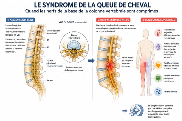 Schéma Syndrome de la queue de cheval