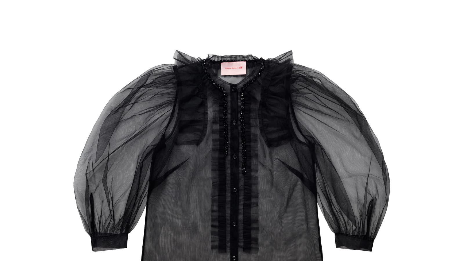 Chemisier en tulle noir
