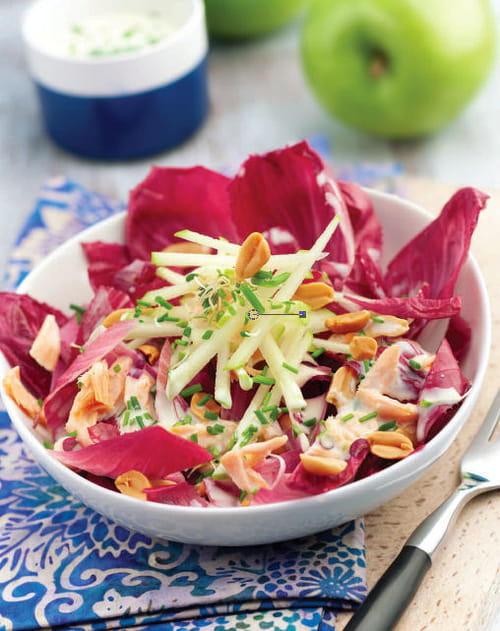 Salade d’endives, saumon et sauce ciboulette