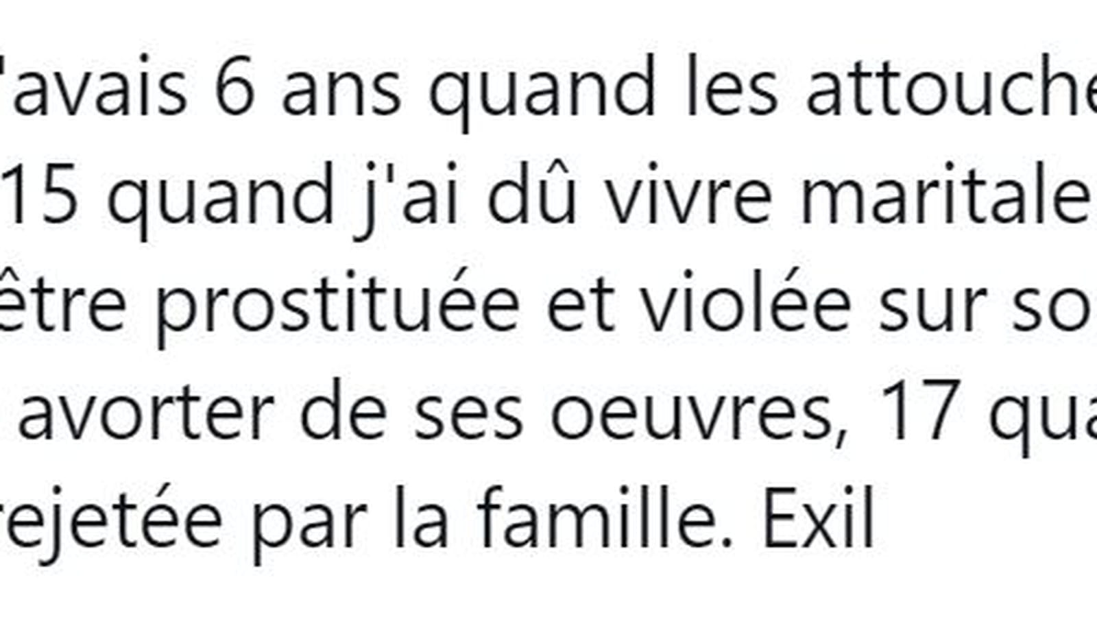 Mariée à son père, puis reniée