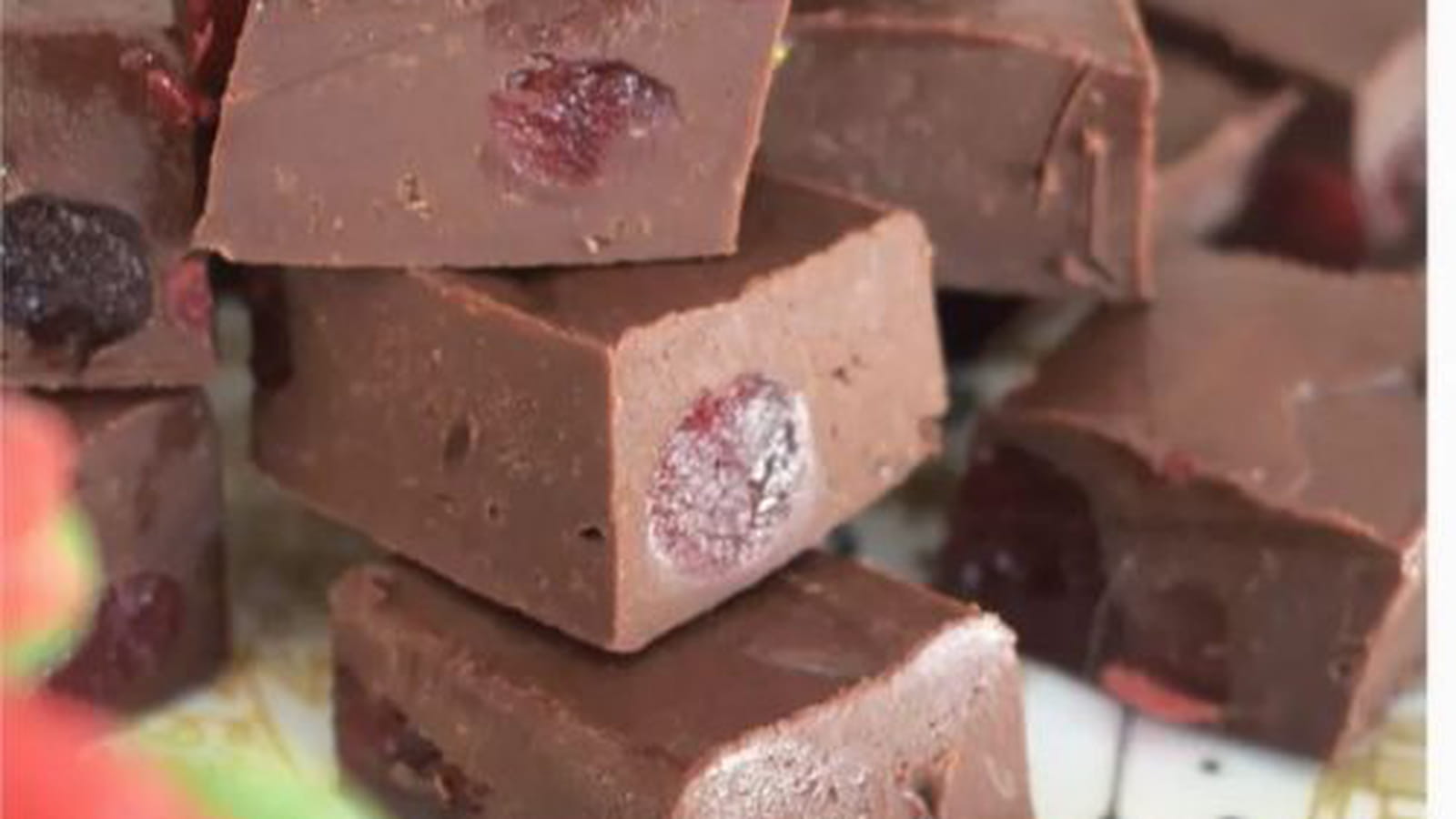 Fudge aux cerises confites