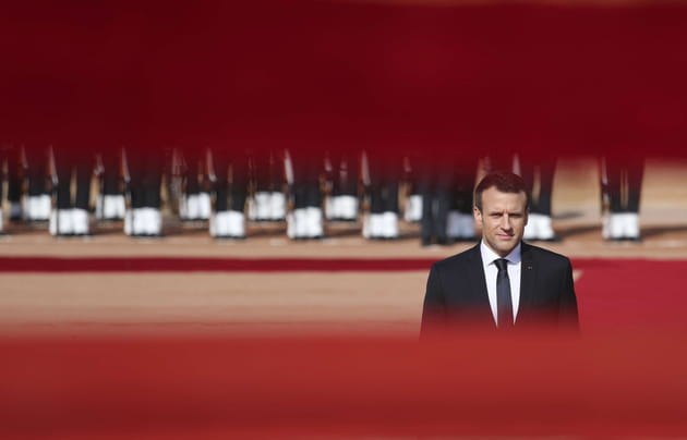 Emmanuel Macron &agrave; la c&eacute;r&eacute;monie militaire