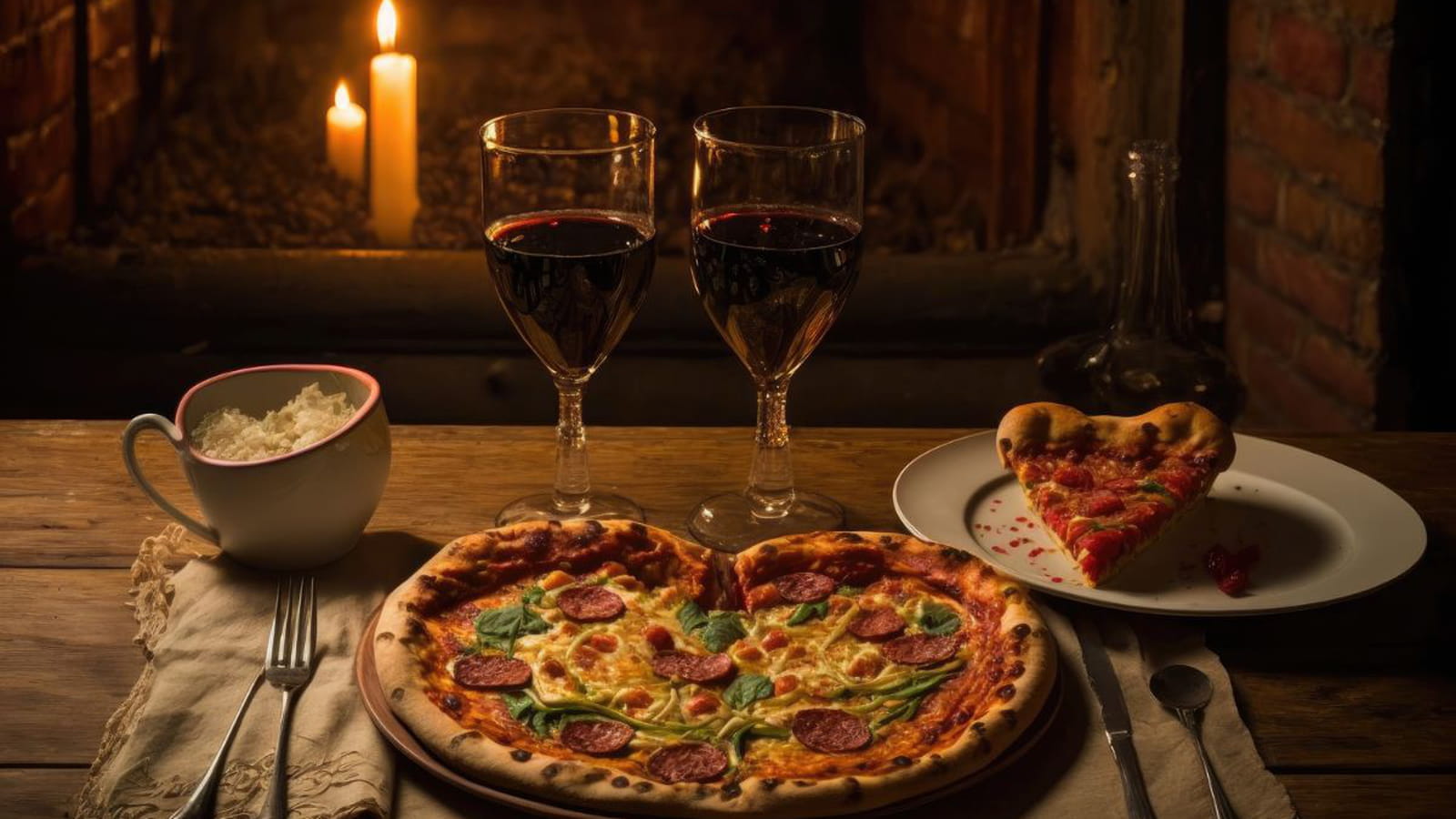 Pizza en coeur