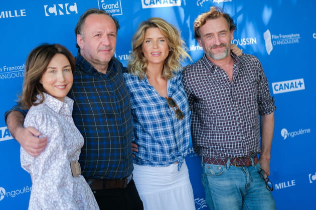 Alice Taglioni enceinte, avec Elsa Zylberstein, Arnaud Viard et Jean-Paul Rouve à Angoulême en 2019