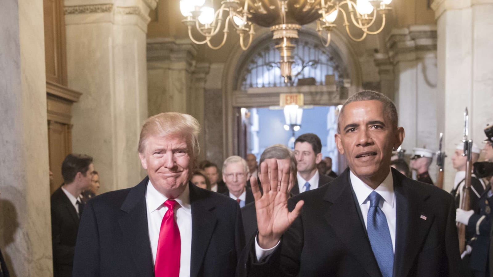 Barack Obama et Donald Trump 