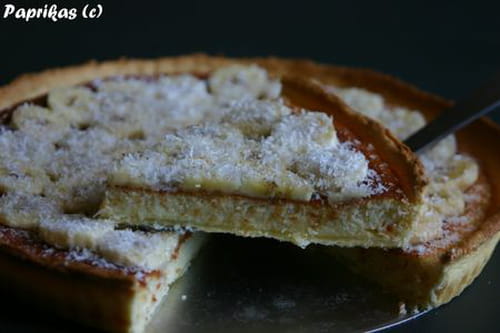 Tarte à la banane et à la noix de coco