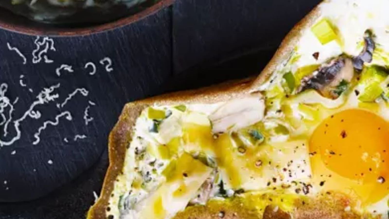Galette à la crème de poireau et beaufort