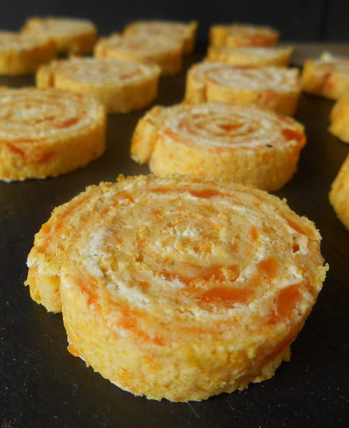 Roulés aux carottes et fromage ail et fines herbes