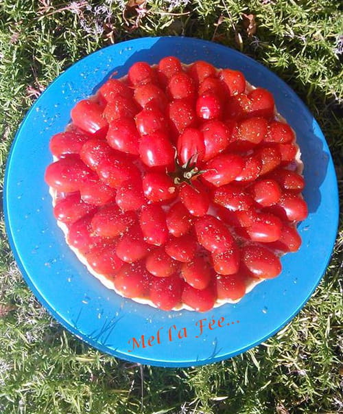 Tarte mascarpone et tomates cerises