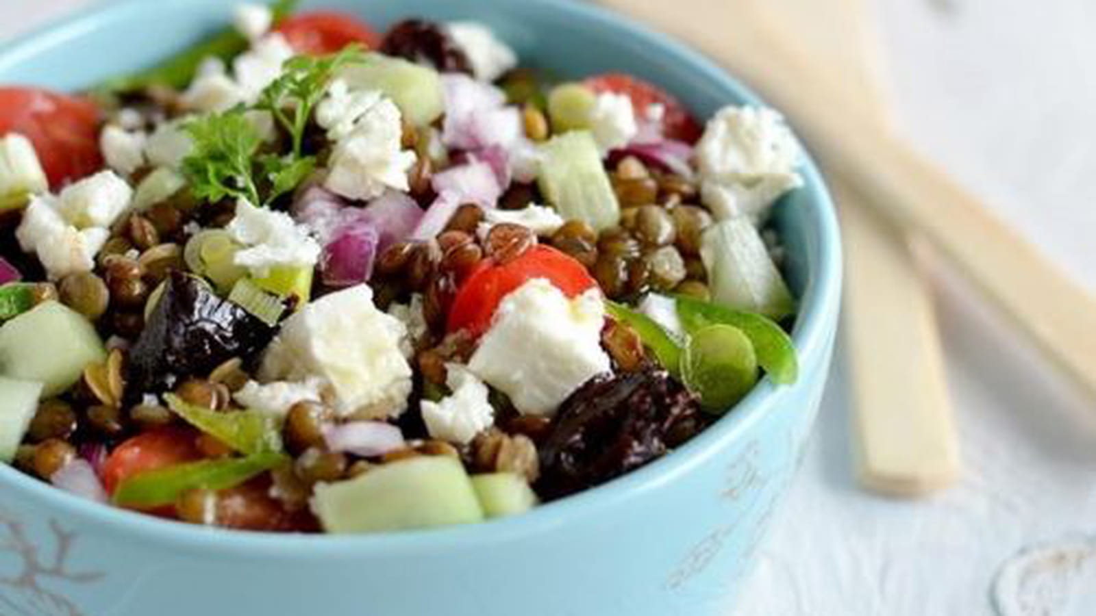 Salade de lentilles au fromage feta