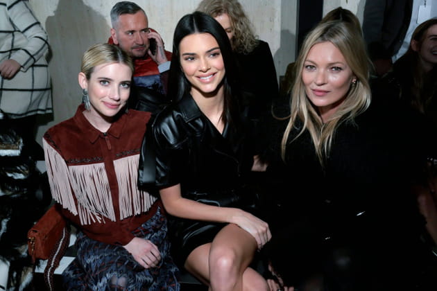 Emma Roberts, Kendall Jenner et Kate Moss au d&eacute;fil&eacute; Longchamp