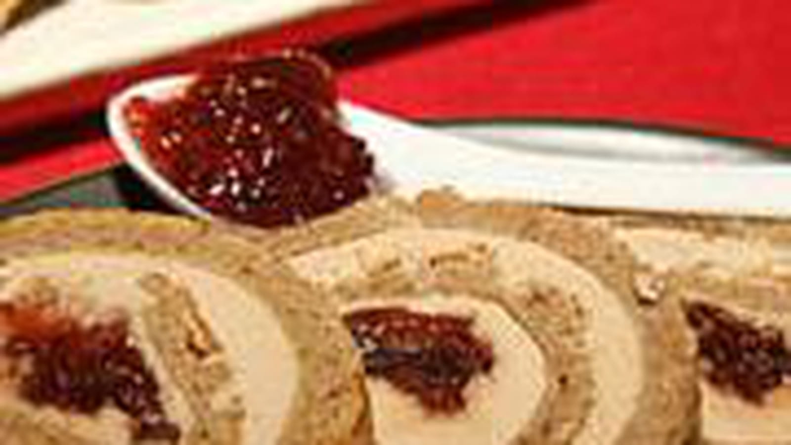 Roulé au pain d'épices et foie gras, confiture de figues