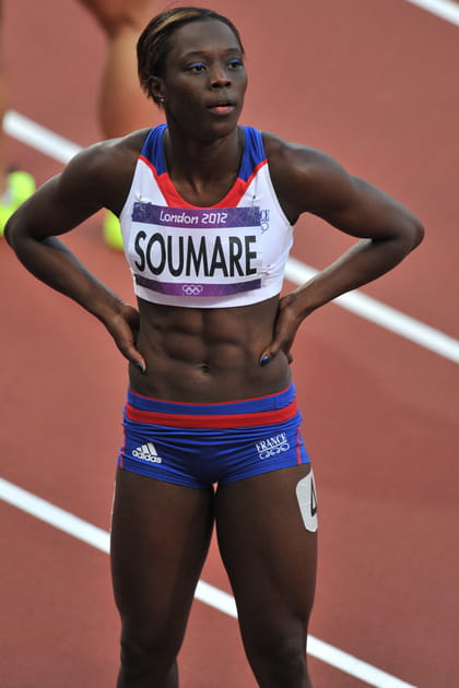 La sprinteuse Myriam Soumar&eacute; &agrave; Londres en 2012