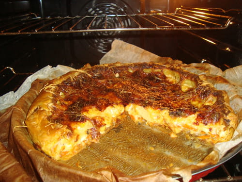 Tarte carotte et poulet aux épices