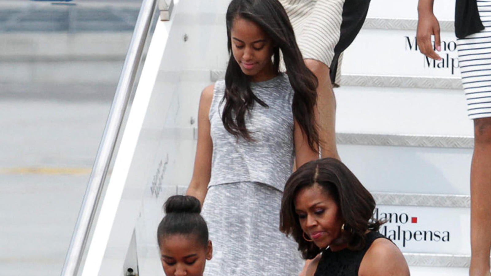 Sasha, Malia et Michelle Obama