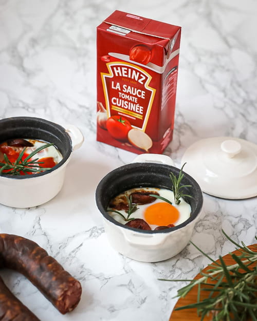 Oeuf cocotte et figatellu