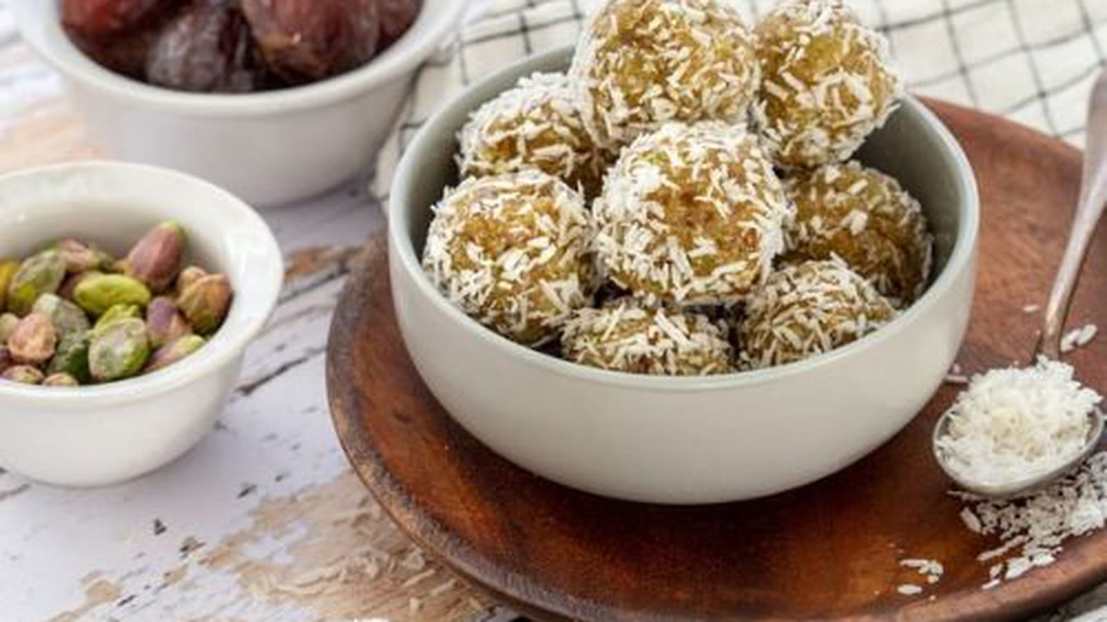 Energy balls pistaches, amandes et coco