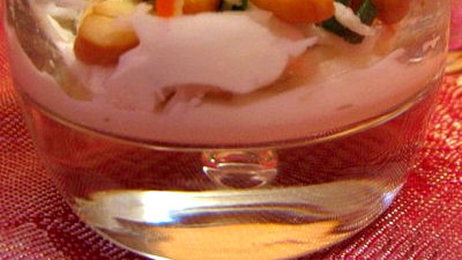 Petite verrine de crabe au fromage frais