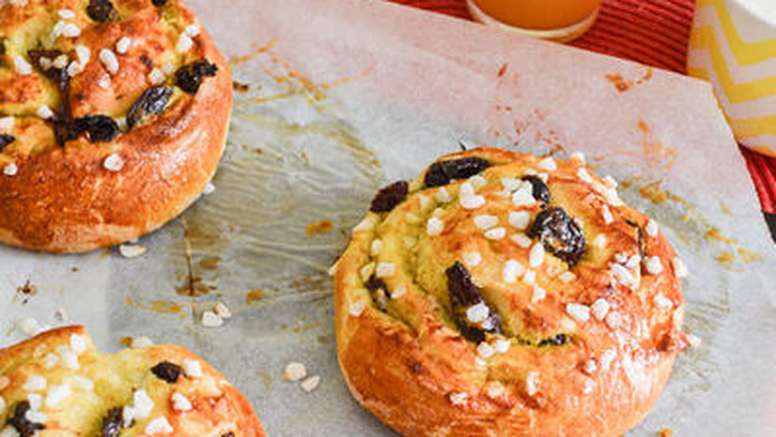 Escargots briochés aux raisins