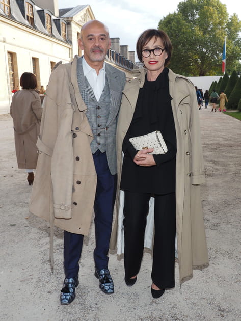 Kristin Scott Thomas et Christian Louboutin au d&eacute;fil&eacute; Valentino
