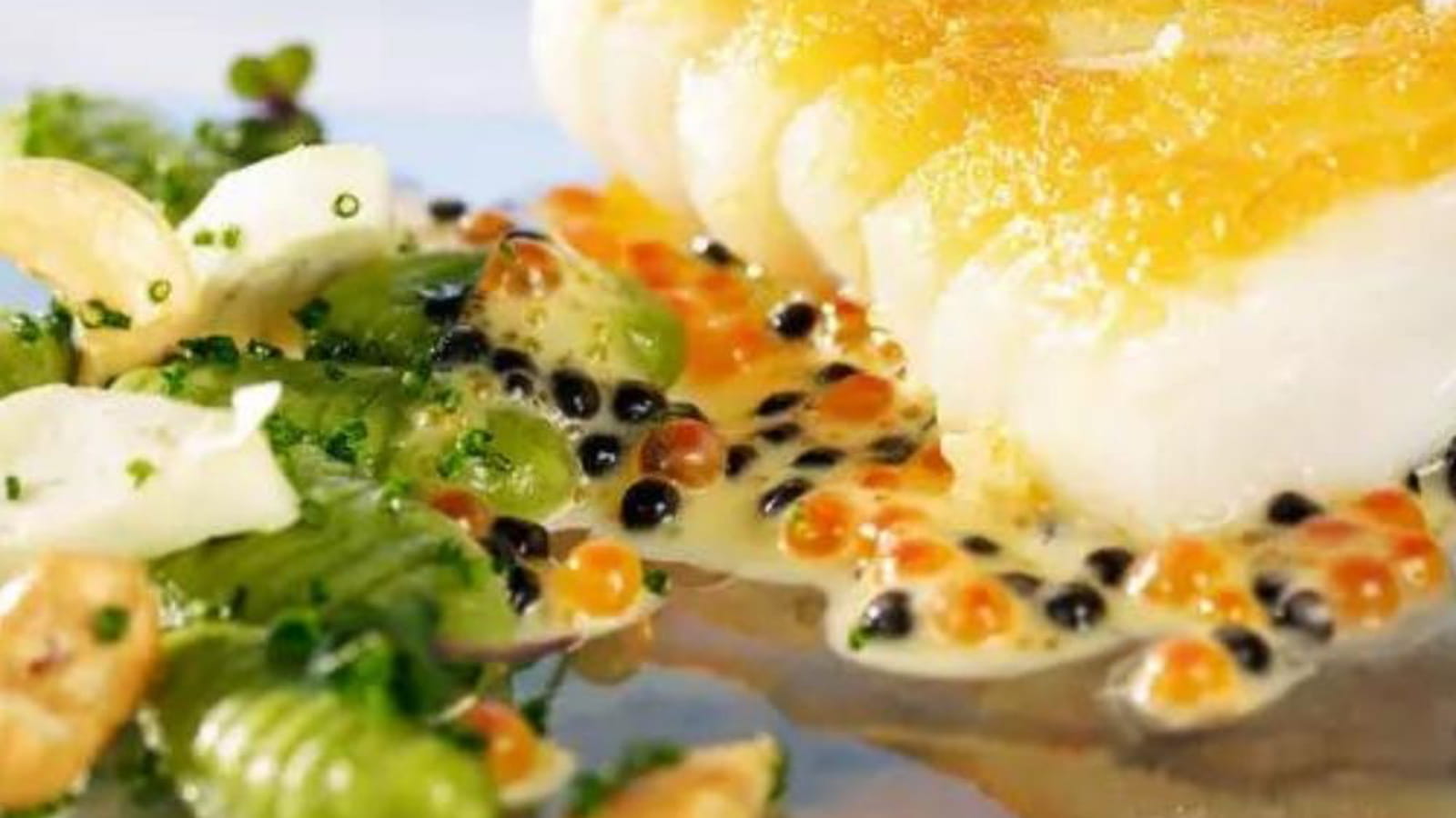 Dos de cabillaud et gnocchis aux herbes à la sauce ponzu