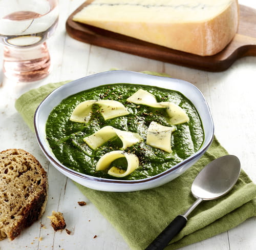 Soupe d'épinards au Morbier