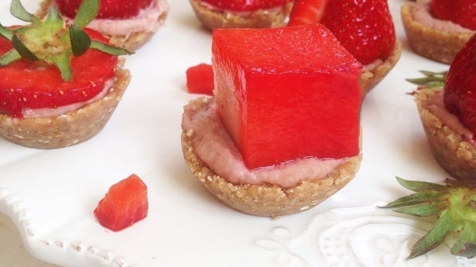 Tartelettes crues aux fraises 