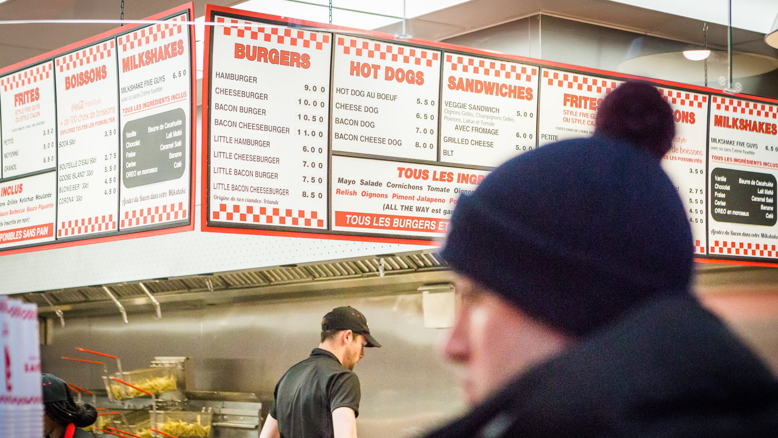 Prix des menus