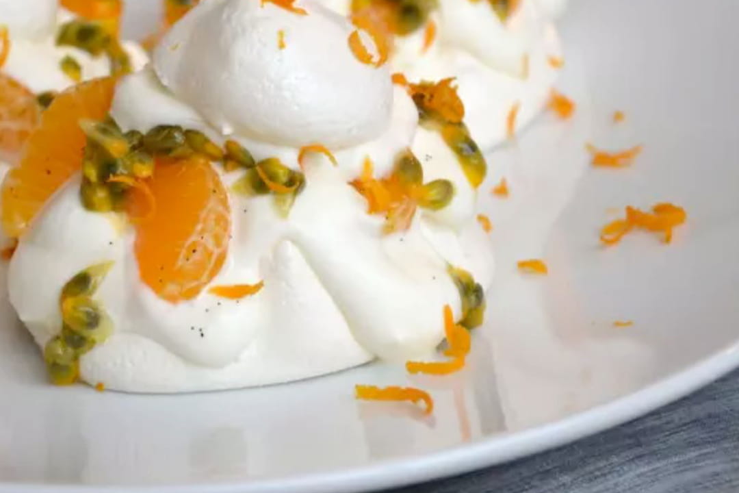 Pavlovas aux clémentines et fruits de la passion